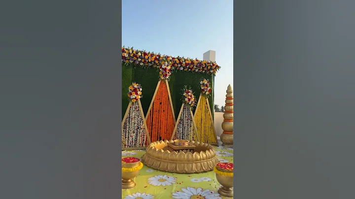 Haldi ceremony decoration ideas | Haldi decoration ideas | #wedding #shorts #youtubeshorts #viral