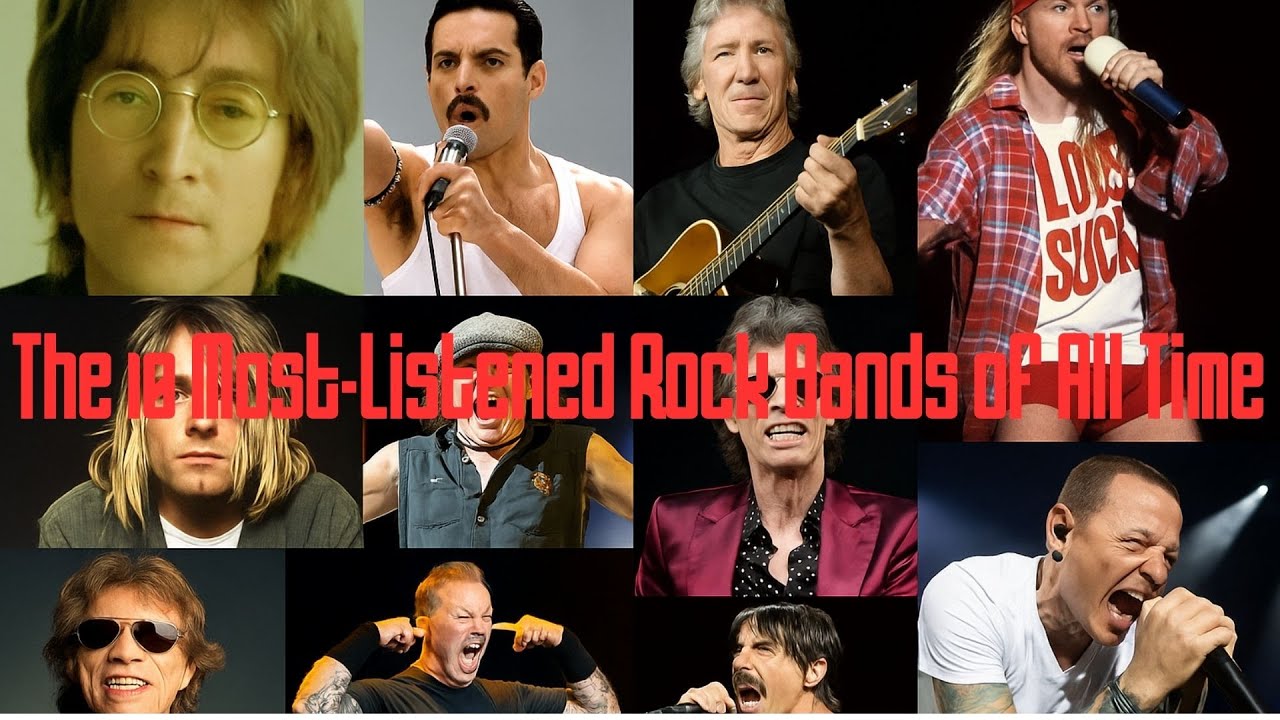 The 10 Most-Listened Rock Bands of All Time - YouTube