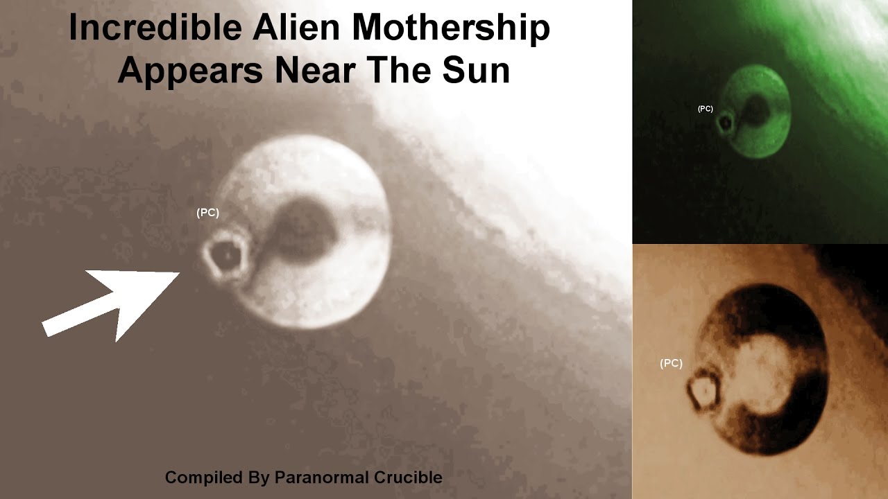 Incredible Alien Mothership Appears Near The Sun YouTube