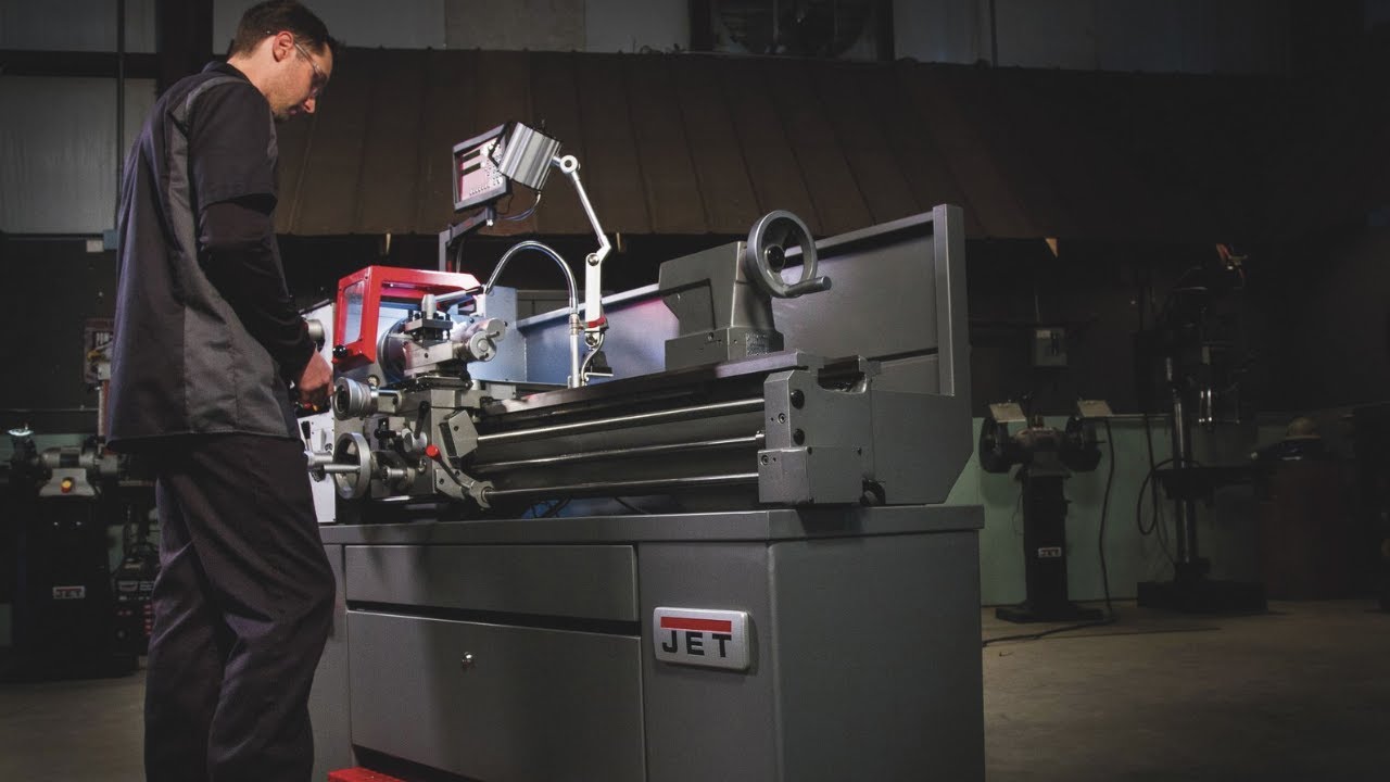 JET 14in. x 40in. Electronic Variable-Speed Lathe with Acu-Rite 203 DRO Model# EVS-1440B