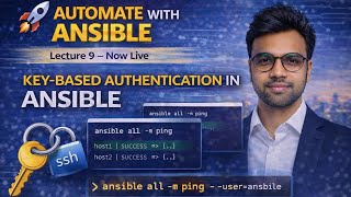 Ansible Lecture 9 | Key-Based Authentication | Secure SSH for Ansible (In English)