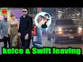 OMG! Taylor Swift & Fiancé Travis Kelce leaving at a friend's wedding in New York City