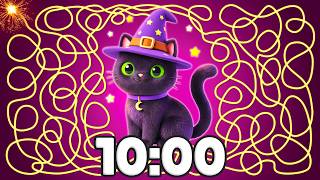 10 Minute [FALL] Timer 🐈‍⬛✨💥 | Magical Classroom Countdown! screenshot 4