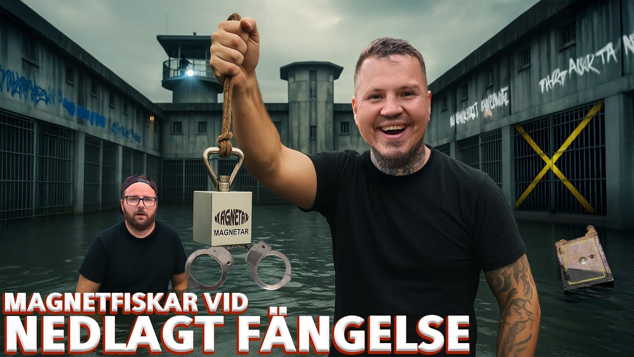 Magnetfiskar Vid Ett Nedlagt Fängelse  & Trillar i Vattnet
