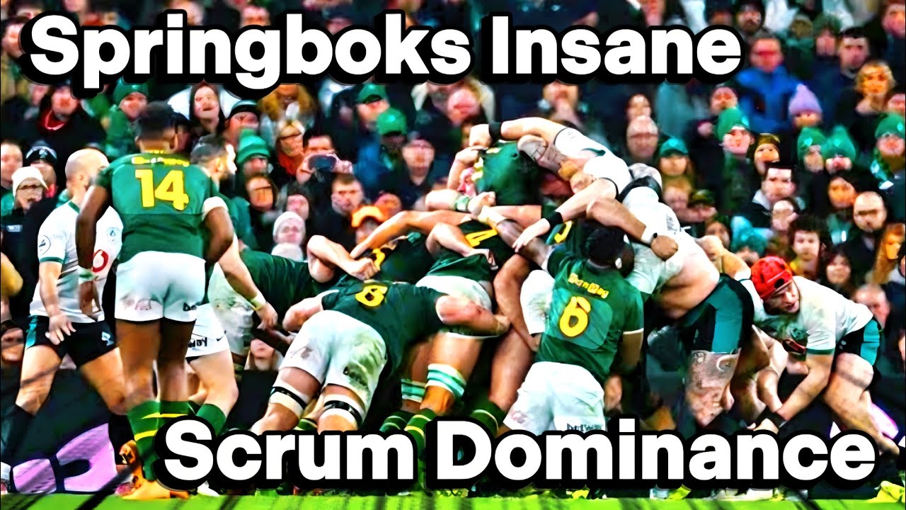 «Спрингбокс» демонстрируют невероятное превосходство в схватках в мировом регби #спорт #регби