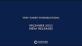 New Releases | December 2022 | Very Short Introductions