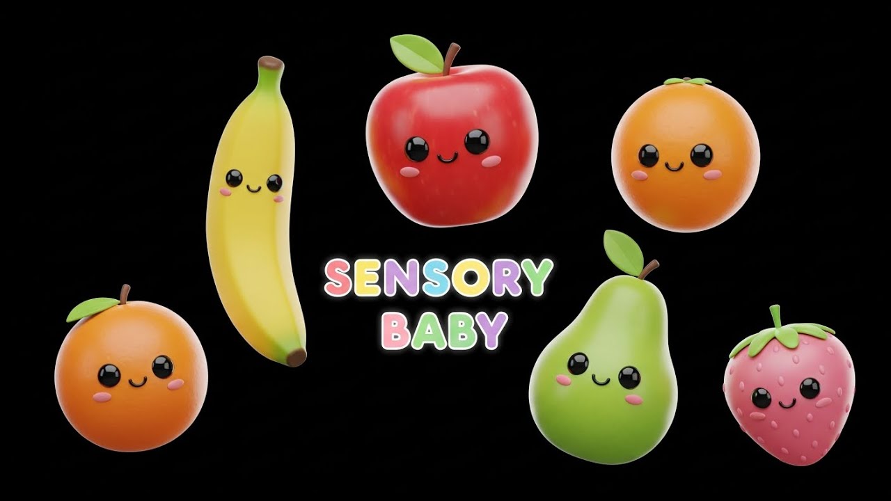 Relaxing Fruit Dance 🍌🍓 | Sensory Stimulation for Babies
