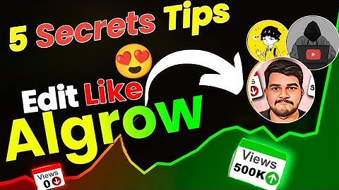 Video Editing Like Algrow🔥|how to edit video like algrow @Decodingyt @StepGrow