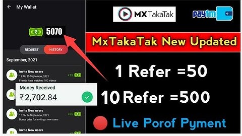 Mxtakatak New Updated for Refer earn | Mxtakatak se paise Kaise kamaye | How to get money Earn mxtak
