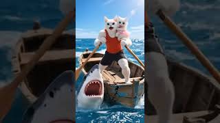 🦈 Shark Attacks Father & Son on Boat… Brave Cat Woman Saves Them & Hunts It! 🛟