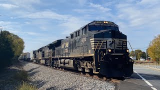 NS Intermodal Train 212 Flies Through Harrisburg NC with NS leader 4223 (11-3-2021)