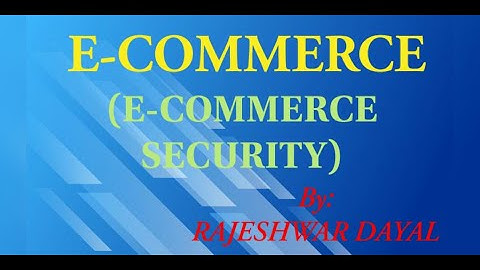 E-Commerce: Security