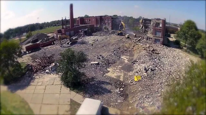 Detroit Redford High School Demolition Meijer Aeri...
