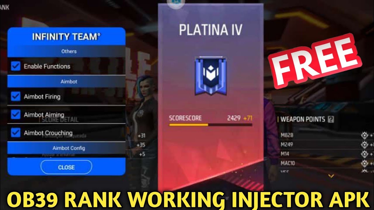Infinity Team Injector Free Fire⛔ ff hack ob389🔰 mod menu ff hack ‼️ ff