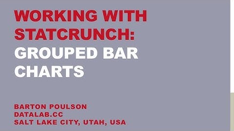 Working with StatCrunch: Grouped Bar Charts