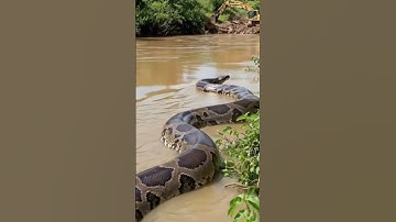 😱 Omg 🐍giant🌿 anaconda #snake #wildlife #python #anaconda #crocodile #giant #snakevideo