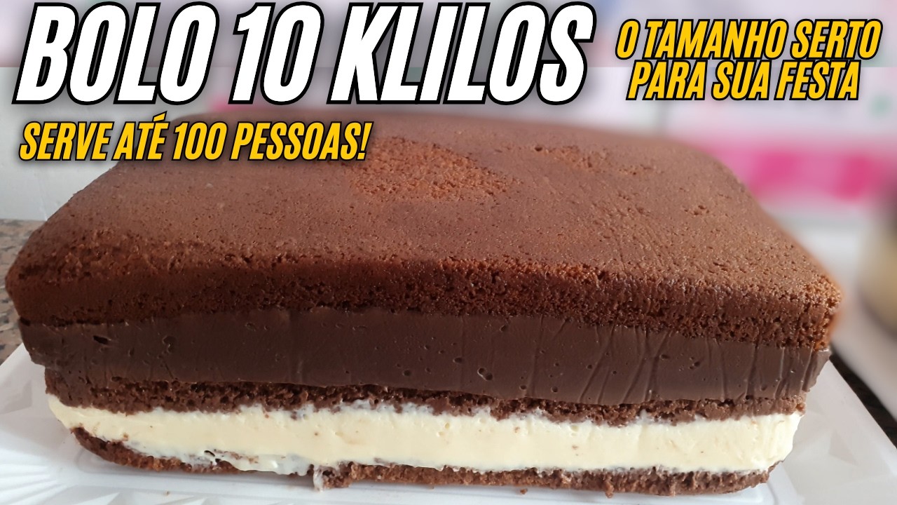 Bolo de 10KG para 100 Pessoas 😱 Recheio Leite Ninho Trufado e Chocolate ...