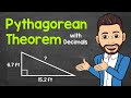 Pythagorean Theorem with Decimal Side Lengths | Math with Mr. J