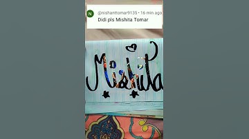 tell me your name in the comment box 👇👇#trending #calligraphy #song #nimisha_arora