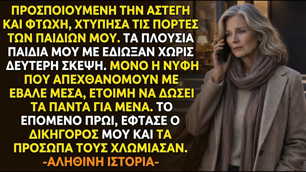 Η ΑΛΗΘΙΝΗ ΤΗΣ ΙΣΤΟΡΙΑ 👵💔Προσποιήθηκα άστεγη και φτωχή. Μόνο η νύφη που μισούσα άνοιξε την πόρτα.