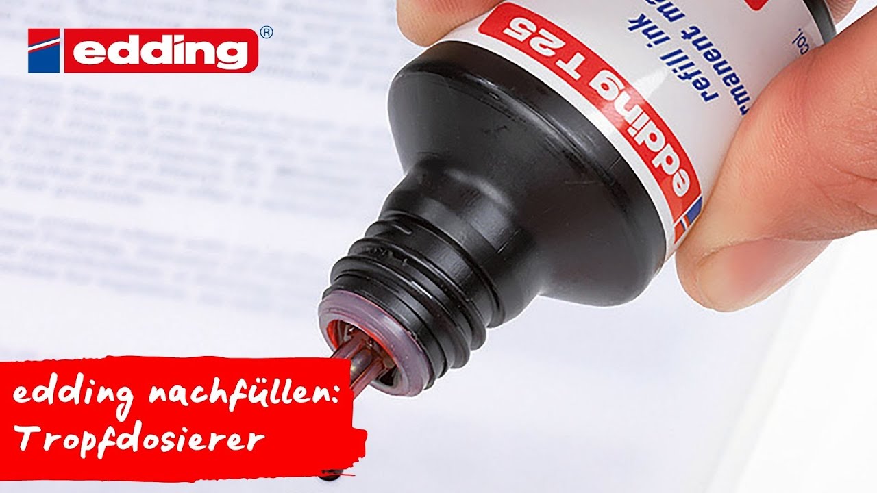 edding T 25 tinta de recambio para rotuladores permanentes - rosa - 30 ml - con sistema dispensador de gotas, para rellenar rápidamente casi todos los rotuladores permanentes edding edding T 25 tinta de recambio para rotuladores permanentes - rosa - 30 ml - con sistema dispensador de gotas, para rellenar rápidamente casi todos los rotuladores permanentes edding