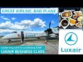 Luxair business class trip report  dash 8 q400  lcy  lux
