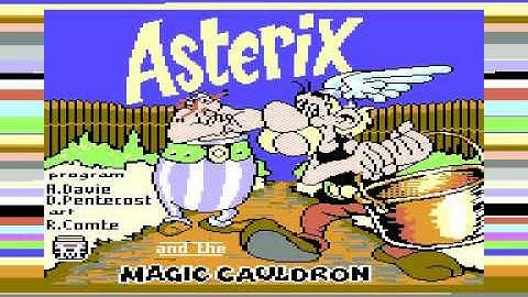 Asterix and the Magic Cauldron COMMODORE 64 C64 GAME TAPE LOADING