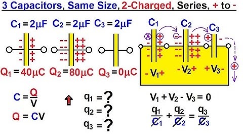Physics - E&M: Dis- and Re-Connecting Capacitors (11 of 16) 3-Cap., Same, 2-Charged, Series, + to -
