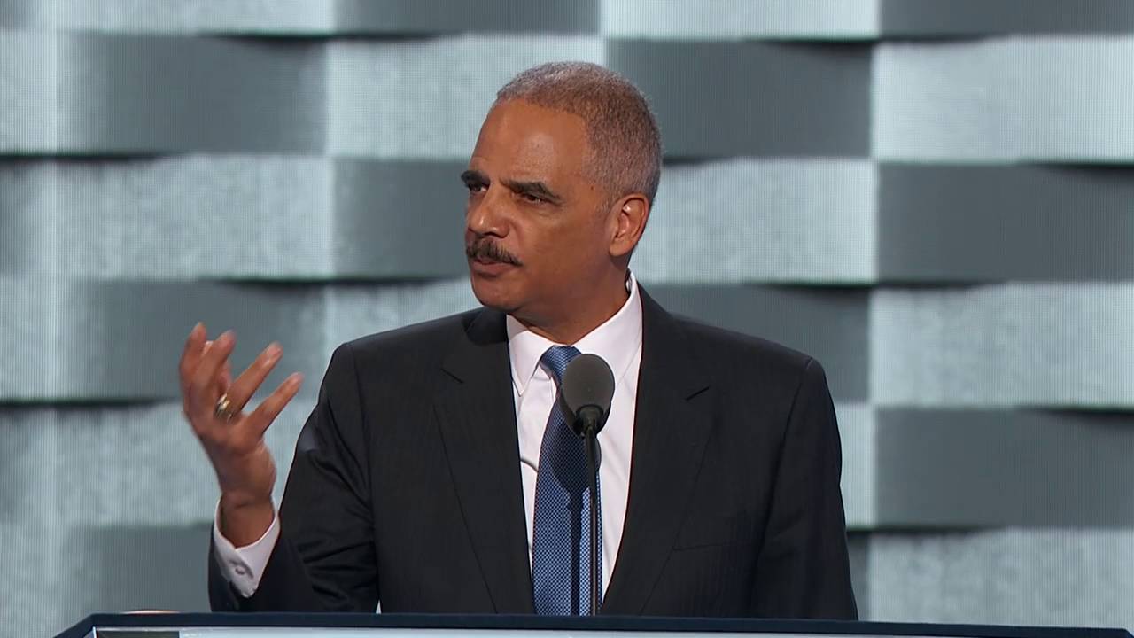 Eric Holder at the DNC YouTube