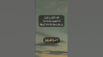 سورة الفرقان الآية ١٨ و ١٩ بصوت الشيخ محمد صديق المنشاوي