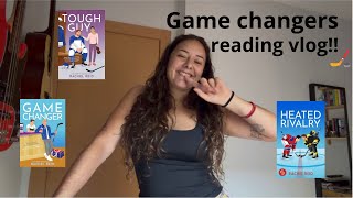 Reading the game changers series (pt1.)🏒🤍📚|| heated rivalry reading vlog🍂🏒
