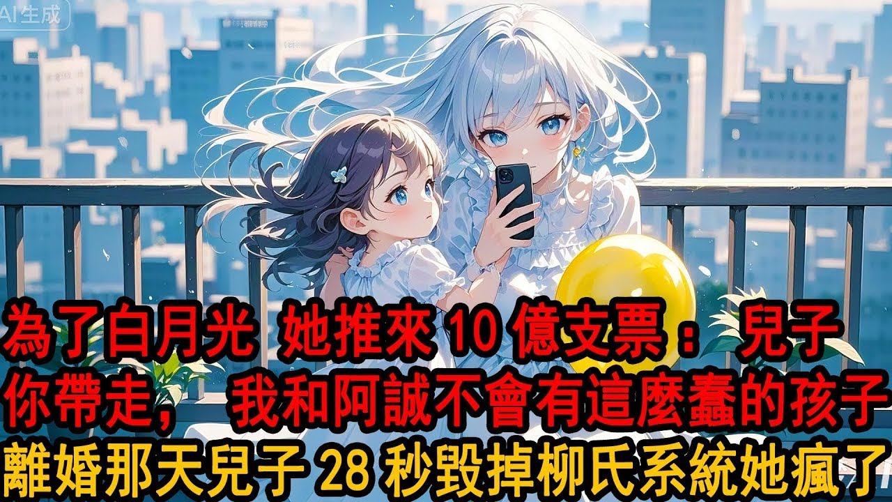 為了白月光 她推來10億支票，「離婚吧 兒子你帶走，我和阿誠不會有這麼蠢的孩子」我沒說話點點頭，拿到離婚證那天，兒子28秒毀掉柳氏所有系統 她瘋了
