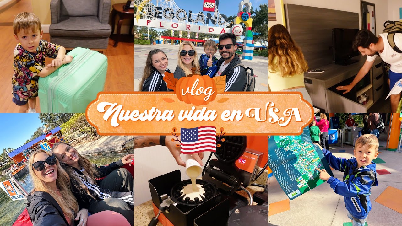 🇺🇸 Nuestro primer VIAJE en FAMILIA viviendo en ESTADOS UNIDOS 🤩 Celebramos Halloween en LEGOLAND 👻