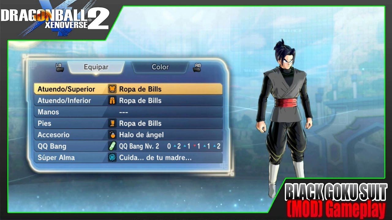 Dragon Ball Xenoverse 2 | Black Goku Suit for CAC (MOD ...