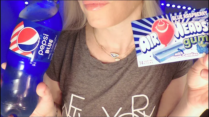 ASMR Gum Chewing & Trying PEPSI BLUE | What I'm Watching on NETFLIX | Whispered