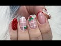 HAND PAINTED CHRISTMAS NAILS | Plaid Christmas Nails | Holley Christmas Nails