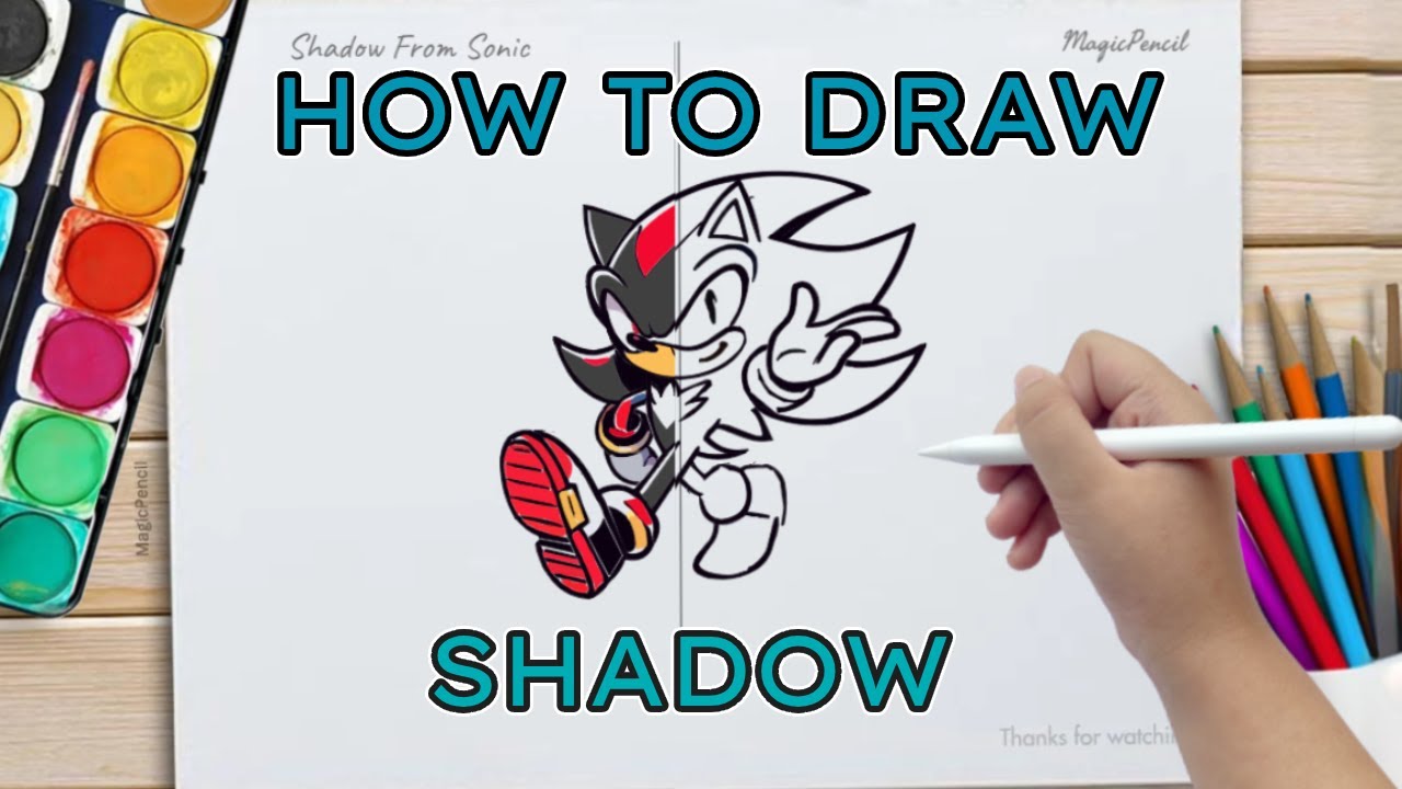How to Draw Shadow from Sonic the Hedgehog 3 Movie - YouTube
