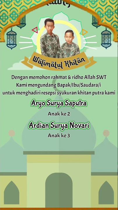 Undangan Digital Khitan | Walimatul Khitan | Khitanan | Sunatan | Animasi Kekinian (Arva Projection)