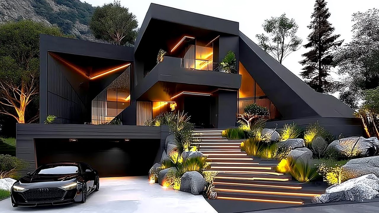 Unique Multimillion Dollar Luxurious Mansion Design with Dark Aesthetics and Awesome Interiors.