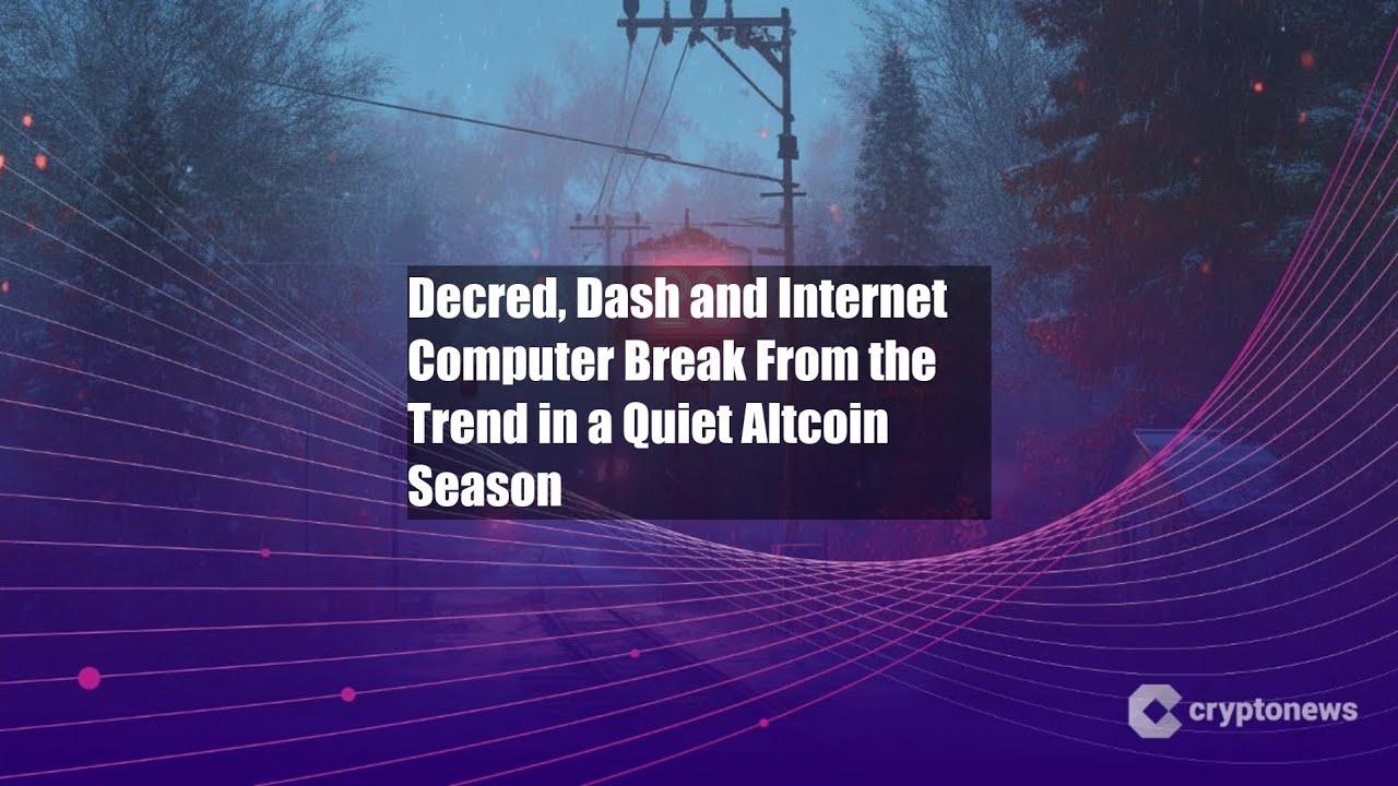 Decred, Dash and Internet Computer Break From the Trend in a Quiet - YouTube