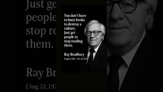 Great Quote of Ray Bradbury #stoicwisdom #raybradbury #quotestoliveby #shortfeeds #ytshots #viral