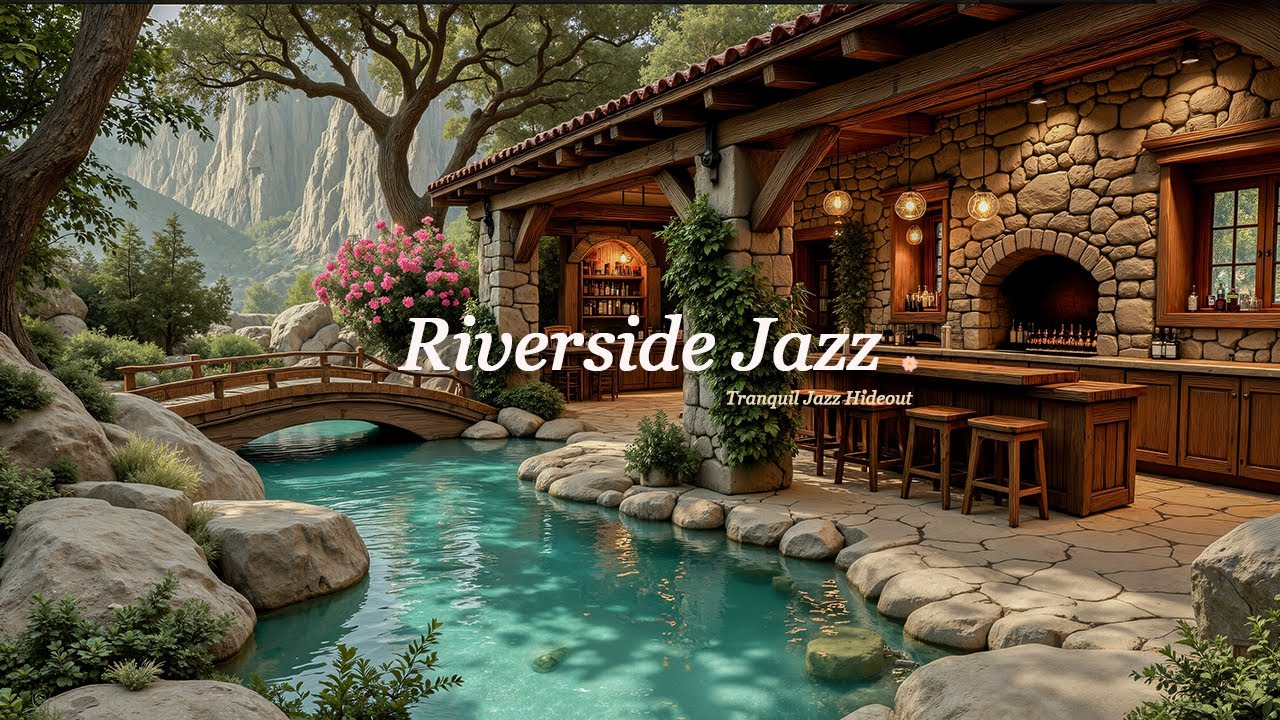 Джазовый Отдых В Riverside Stone Villa | Уютная Вечерняя Атмосфера Бара, Теплый Свет И Расслабляю...