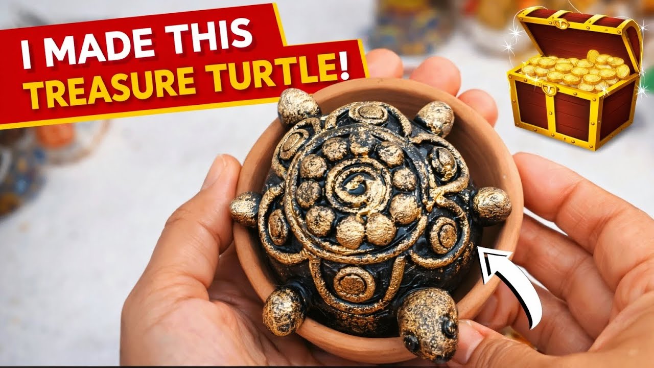 Diy turtle with old diya