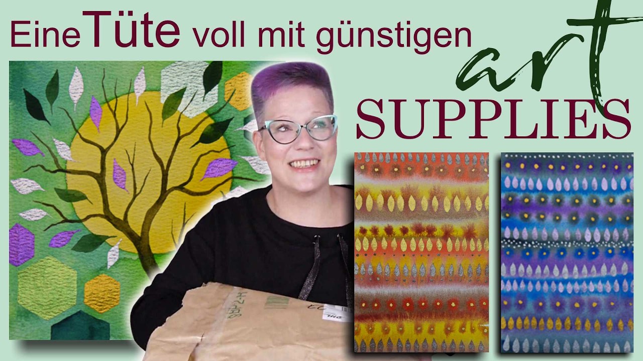 günstige ArtSupplies im Test❤️Aquarellfarben, Pearlcolors & Skizzenbuch❤️& easy Artwork Ideen