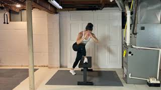 Single Leg Stationary Bench Step Over