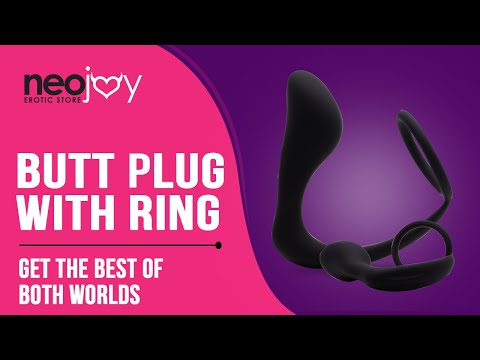 Neojoy Butt Plug | Silicone Black With Cock Ring | 3.1 Inch - 8 cm