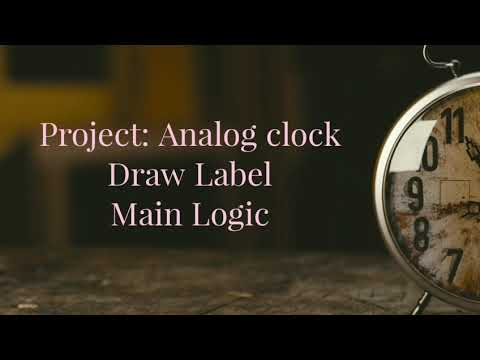 java: project Analog Clock part-4 || draw Label || main logic || vs code java || swing java