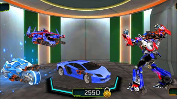 Flying Helicopter Robot Car Transform Shooting War ** ROBOT BIKE CAR TRANSFORM * android gameplay