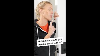 Which door should you install a smart lock on?