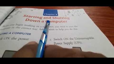 Computer class 2 Chapter 4 Starting and Shutting Down a Computer part 1